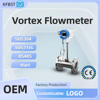 Débitmètre vortex numérique en acier inoxydable pour liquides/gaz DN50 avec enregistreur de données