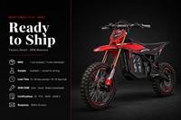 Moto électrique tout-terrain pour adultes 8,5 kW, moteur central, autonomie 100 km, suspension réglable, CE RoHS FCC UN38.3