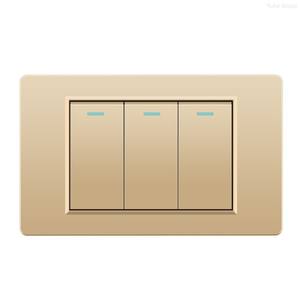 <b>Gold</b> PC panel universal standard <b>socket</b> wall power <b>socket</b> light switch office switch <b>socket</b> - Product Image 3
