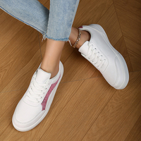 2026 Vintage planche à roulettes décontracté bout rond couleur bloquée femmes baskets semelle souple plat blanc étudiant chaussures pour toutes les saisons