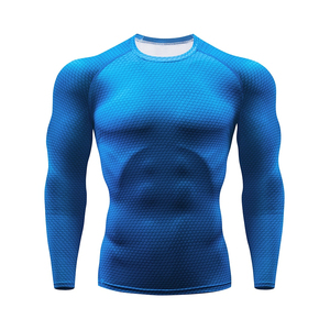 Men's Rash Guard-Polyester/Nylon <b>Long</b> <b>Sleeve</b> Sportswear with Customized Color & Logo - Product Image 5
