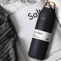 Botol Termos Stainless Steel Berinsulasi Dinding Ganda 350ml 11oz dengan Cangkir untuk Kopi Teh