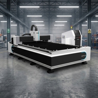 Mesin Pemotong Laser Fiber CNC 3015 1000W-6000W Pendingin Air, Meja Tugas Berat, Akurasi Posisi 0.03mm, Cypcut, untuk Pemotongan Logam
