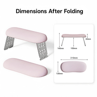 Support de pied et repose-main portable en cuir PU pour manucure, accessoires populaires pour la beauté des ongles