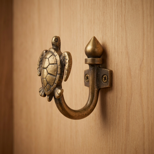 AK Brass Tortoise Safari Design Brass Wall <b>Hook</b> Gold Finish Metal <b>Decorative</b> <b>Coat</b> Hanger Wall Mounted <b>Hook</b> for Home Decor - Product Image 3