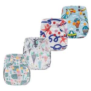 Aio Modern Design Diaper Polyester Cloth Nappies Newborn Aio Cloth Diapers Newborn For Baby Cloth Washable