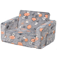 Canapé-lit enfant dessin animé compressible et roulable en éponge, motif étoile lumineuse en flanelle, monoplace, amovible et lavable
