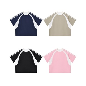 T-shirt Personalizzata Oversize in Cotone 100% Tessuto, Manica Corta, Bianco e Nero, Estiva, Sportiva, Traspirante, ad Asciugatura Rapida, di Alta Qualità - Product Image 3