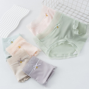 กางเกงในผู้หญิงเอวกลางทรงฮิปสเตอร์ ใส่ได้ทุกวัน ยืดหยุ่นสูง ระบายอากาศได้ดี เนื้อนุ่ม ผ้าถักเนื้อแน่น ป้องกันแบคทีเรีย ทำจากผ้าฝ้าย - Product Image 3