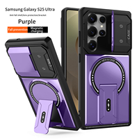 Nouvelle Arrivée Étui de Téléphone Magnétique Multifonctionnel Mecha en TPU+PC Antichoc et Étanche avec Protection d'Objectif, Design de Luxe pour
