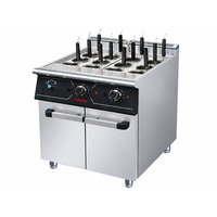 Cuisinière à pâtes professionnelle JUSTA en acier inoxydable avec base de rangement pour restaurant, restauration rapide et cuisine professionnelle