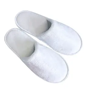 Soft Coral Fleece Closed Toe Indoor Bedroom Slippers Reusable Cheap Hotel New Eva Hotel Slippers