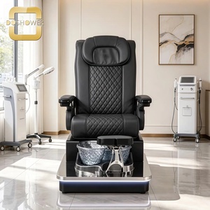 Station de pédicure professionnelle avec bain de pieds transparent et fauteuil de pédicure inclinable et massant, fauteuil de pédicure sans tuyauterie - Product Image 4