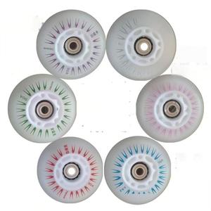 Ruedas de <span class=keywords><strong>Patines</strong></span> en Línea de 80 mm y 90A de Dureza con Rodamientos, Ruedas de <span class=keywords><strong>Patines</strong></span> en Línea de Alta Durabilidad para <span class=keywords><strong>Patines</strong></span> en Línea, Ruedas de PU - Product Image 2