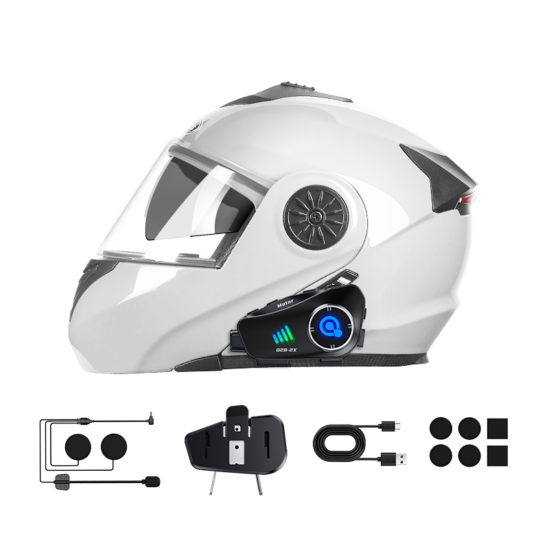 New Q28 2X Motorcycle 500M 2 People Intercom Helmet HD1080P Camera 1500MAH Micro SD 32G Card Hands Free Headset New Q28 2X Motorcycle 500M 2 People Intercom Helmet HD1080P Camera 1500MAH Micro SD 32G Card Hands Free Headset