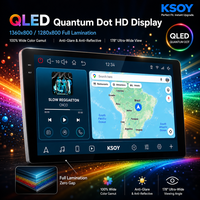 KSOY-04 Radio Mobil Android Nirkabel CarPlay Android Auto QLED Pemutar Multimedia Navigasi GPS Layar Sentuh 4+64G 4G LTE