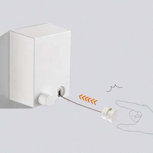 Corde à <span class=keywords><strong>linge</strong></span> intérieure rétractable multifonctionnelle en ABS avec corde de suspension pour le séchage des vêtements. - Product Image 5