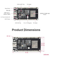 Papan Pengembangan Mikrokontroler ESP32-H2 96MHz Modul ESP32-H2-MINI-1-N4 Terpasang, Memori Flash 4MB Terintegrasi, Mendukung BLE Zigbee Thread