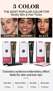 Kit de teinture pour sourcils 2-en-1 teinté et waterproof, <span class=keywords><strong>mascara</strong></span> tube coloré noir personnalisé, longue tenue, marque privée, vente en gros - Product Image 4