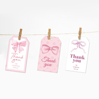 Emballage transfrontalier en stock : Corde en papier de 10 m, nœuds imprimés en couleur, étiquettes de remerciement, étiquettes volantes pour emballage cadeau