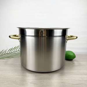 도매 대형 맞춤 사이즈 곰솥 식당용 두꺼운 국솥 상업용 조리를 위한 스테인리스 스틸 재고 냄비 - Product Image 2