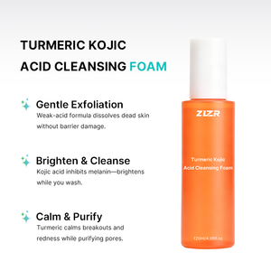 Espuma Limpiadora Facial OEM Herbal Orgánica Hidratante con Cúrcuma, Ácido Kójico y Vitamina C para el Acné - Product Image 2