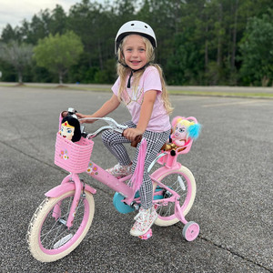 Pretty Pink Colors Bicicleta para niños 12 14 <span class=keywords><strong>16</strong></span> pulgadas con cesta Radios coloridos y asiento trasero para niñas - Product Image 2