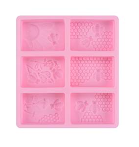 MUYULINS Factory 6-cavity Oval Cuboid Shape Maker LFGB Platinum Non-stick BPA-free <b>Silicone</b> Soap Mold - Product Image 2
