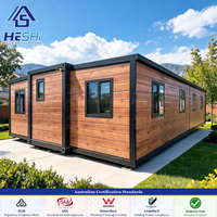 Maison conteneur préfabriquée extensible, résistante au vent (normes australiennes, 150 km/h), 20, 30 ou 40 pieds, 3 chambres, 2 salles de bain