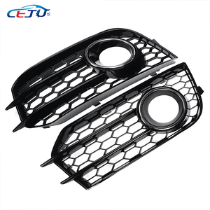 Cubierta de Faro Antiniebla Delantero para Auto, Material ABS, Negro Brillante, Rejilla Delantera Tipo Panal para <span class=keywords><strong>Audi</strong></span> <span class=keywords><strong>A1</strong></span> 8X 2010 2011 2012 <span class=keywords><strong>2013</strong></span> 2014 - Product Image 3