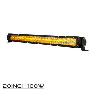 Barre lumineuse <span class=keywords><strong>LED</strong></span> tout-terrain de 20 pouces, 100w, 4x4, couleur ambre, pièces détachées, pour camions - Product Image 1