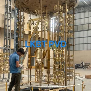 Großer edelstahl-möbel-tisch stuhl pvd goldbeschichtungsmaschine