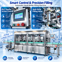 Machine de remplissage automatique de sauces et d'huiles, entraînée par un moteur servo, 6 buses, remplisseuse de bouteilles en acier inoxydable anti-mousse pour usine alimentaire