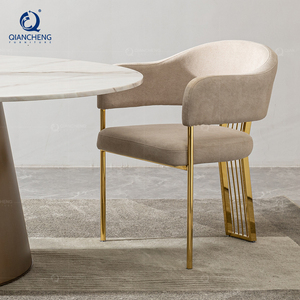 Juego Cómodo de <span class=keywords><strong>6</strong></span> <span class=keywords><strong>Sillas</strong></span> de Comedor con Reposabrazos de Fabricante para Proyecto Diseño de Mobiliario Patentado Silla de Comedor Comercial para Hostelería - Product Image 2