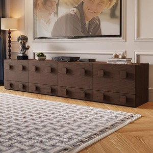 Mueble Carmen de Madera Maciza de Mediados de Siglo - Mueble de TV Francés Modular para Ahorrar Espacio - Mueble de Almacenamiento para Sala de Estar, <span class=keywords><strong>Bar</strong></span> en Casa, Hotel - Product Image 2