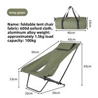 Chaise de camping et de loisirs inclinable en alliage d'aluminium, mobilier d'extérieur pliable, portable et léger pour barbecue, pêche et plage