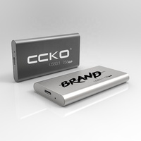 AiAude Hard Drive Ssd, Hard Disk SSD Eksternal Tipe C USB 3.1 128GB Murah