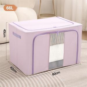 Thùng Lưu Trữ Organizer Có Thể Gập Lại Oxford Vải Quần Áo Hộp Lưu Trữ Tủ Quần Áo Hệ Thống Tổ Chức Với Cửa Sổ Duy Nhất - Product Image 2