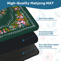 Matras Mahjong Neoprena Mewah Ukuran 31.5x31.5 inci untuk Perjudian Kasino & Permainan Poker Desain Portabel Tersedia