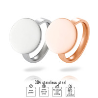 Anneaux en acier inoxydable de lettrage de nom personnalisé créatif Bague de mariage pour les femmes