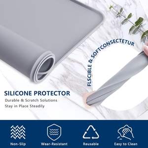 Tapis de séchage en silicone pour <span class=keywords><strong>linge</strong></span> <span class=keywords><strong>60</strong></span> x <span class=keywords><strong>60</strong></span> <span class=keywords><strong>cm</strong></span>, antidérapant, protection supérieure pour <span class=keywords><strong>lave</strong></span>-<span class=keywords><strong>linge</strong></span>/séchoir, gris - Product Image 5