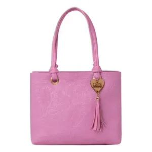 Bolso de Mano Rosa para Mujer Fana Kara con Borla Decorativa, Bordado, Cierre de Cremallera, Estilo Casual, Forma Rectangular, Material PU - Product Image 3
