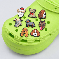 Breloques pour chaussures en PVC pour chiens, accessoires de chaussures, nœuds et pinces, décorations de chaussures, breloques à clipser en forme de fleur, bijoux personnalisés pour hommes