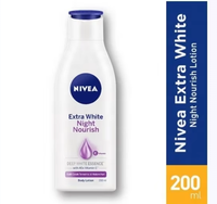 Crème pour le corps Nivea, lotion extra blanchissante, hydratante et réparatrice de nuit, protection blanchissante, vitamine E et C, pour femmes adultes, tous types de peau