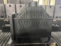 Insert de foyer d'angle en fonte pour poêle à bois avec double vitrage pour chauffage domestique