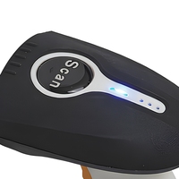 Lecteur de codes-barres 2D sans fil CMOS avec interface USB, produits en stock, lecteur de codes efficace, noir/orange, garantie 1 an