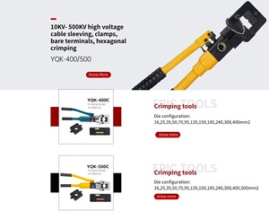 Outils de sertissage manuels industriels 20T pour cosses de câbles en acier <span class=keywords><strong>hydraulique</strong></span> 16-500mm ² Kit de pinces à sertir de connexion YQK-500C - Product Image 6
