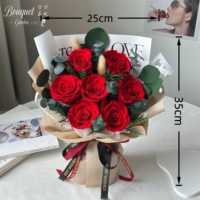 2026 Grosir Buket Mawar Merah Awet 7 Tangkai, Dapat Disesuaikan, Hadiah Bunga Abadi untuk Ibu, Hari Valentine, Pernikahan, Hari Ibu, Tahun Baru