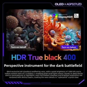 Moniteur de <span class=keywords><strong>jeu</strong></span> OLED <span class=keywords><strong>Aoc</strong></span> Agp327uzd 31,5 pouces 240 Hz, mode double 480 Hz, 4K, temps de réponse de <span class=keywords><strong>jeu</strong></span> de 0,03 ms, 10 bits natifs, haut-parleur intégré - Product Image 6