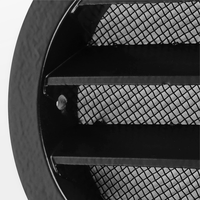 Couvercle de grille d'aération rond en métal de 4 ''avec moustiquaire